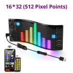Programmeeritav nutikas USB 5 V LED-pikslite maatriksekraan Bluetoothi ​​APP Autoreklaami valgussildi keriv teksti animatsioonimuster 17CMX7CM