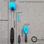 Kolm-&uuml;hes roostevabast terasest veepudeliharja komplekt Puhastushari Pika varrega veepudelid Puhastusvahend Pesemisvahend K&ouml;&ouml;gipuhastust&ouml;&ouml;riistad