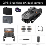 V168 PRO droonid GPS Professionaalne 8K HD-kaameraga FPV 5G Wifi Harjadeta mootor Kokkupandav RC Quadcopter takistuste v&auml;ltimise dron