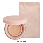 3CE SOFT MATTE FIT CUSHION SPF45 PA++ , Make-up, Korean cosmetics, KBeauty, sample 001 WARM IVORY