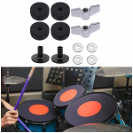 12 t&uuml;kki taldrikud asendustarvikud tiibmutrid, trumlivildid, padjad komplekti jaoks must