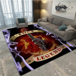 Rokkmuusika instrument Elektrikitarriga tr&uuml;kitud vaip, elutoa magamistoa dekoratiivvaip, k&ouml;&ouml;gi ja vannitoa libisemisvastane matt 40cm by 60cm