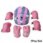 7 tk. komplekt Lapsed poisid T&uuml;drukud Kiiver P&otilde;lve Randmekaitse K&uuml;&uuml;narnukikaitsmed Lapsed Jalgrattas&otilde;idu Uisu Jalgratta Kiivri Kaitse