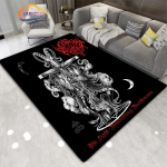 Deemon kits Baphomet vaip-Saatanlik Kolju P&ouml;&ouml;ratud Pentagramm Ala Vaip-Gooti Saatanlik Vaip-Elutoa magamistoa dekoratiivne p&otilde;randamatt 40cm x 60cm