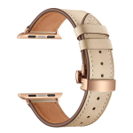 Kellarihm Apple Watchi rihma jaoks Ehtsast nahast rihm Apple Watch 7 6 5 4 3 2 1 SE 45 mm 41 mm liblikaga rihm iWatchi jaoks 44/40 mm 42 38 41mm 40mm 38mm beige
