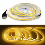 DC 5V USB COB-riba 320Leds/M valge/j&auml;&auml;sinine/roosa/kollane/roosa/punane painduv lint k&ouml;is &ouml;&ouml;lamp teleri taustavalgustuse LED-riba 5M soe valge v&auml;rv