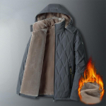 Talvine keskealiste ja eakate meeste suures suuruses puuvillane jope, soe isakost&uuml;&uuml;m 4XL must