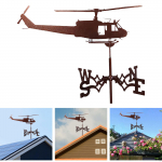 Roof Weather Vane Garden Mount Yard Decoration Stainless Steel weathervane Retro Durable Outdoor 50x30cm_Helicopter