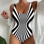 S-5XL naiste &uuml;hes t&uuml;kis ujumistrikoo 2024 suvine 3D-prindiga ujumisriided Monokini suure suurusega rannariided Push Up ujumiskost&uuml;&uuml;m Maillot De Bain XXL