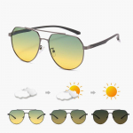 Mood Anti-sinine Hele fotokroomsed p&auml;ikeseprillid Meeste metallist polariseeritud &otilde;ues s&otilde;itmine Kahekordse kasutusega p&auml;eval ja &ouml;&ouml;sel v&auml;rvimuutus &Ouml;ise n&auml;gemise p&auml;ikeseprillid