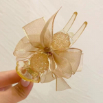 &Otilde;rn Velvet Bow Bun Juukseklamber Suur esmaklassiline juukseklamber French Pearl Back juukseklamber