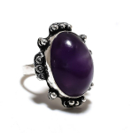 Sage Amethyst Gemstone Handmade 925 Sterling Silver Jewelry Ring Size 10.5 w8r78