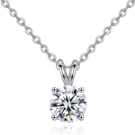 Nelja k&uuml;&uuml;nega h&otilde;bedane S925 kaelakee, naiste lihtne klassikaline j&auml;nese ripats, karaat kerge luksuslik, pleekimatu 925