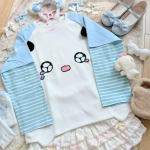 Y2k Harajuku Kawaii triibulised T-s&auml;rgid Naiste jaapani moe lapitehnika Multifilmi tr&uuml;kised T-s&auml;rgid Naiste 2024. aasta kevad Uus S sinine