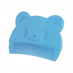 Cartoon Bear Baby Comb kaasaskantav peente hammastega turvah&auml;lli m&uuml;tsi eemaldamine ergonoomiline toidukvaliteediga plastist imikute vasts&uuml;ndinud poiste t&uuml;drukute peanahahari sinine