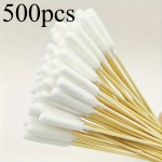 Bambusest pulgad Pikad vatitampoonid Professionaalsed 15 cm/6 tolli k&otilde;rvapuhastuslapid ekstra pika puuvillase lahusega koera k&otilde;rvade puhastamiseks 500pcs valge