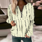 Naiste vabaaja pikkade varrukatega tavaline veerand t&otilde;mblukk, lilled, pullover, sviitrid vabaaja s&uuml;gisriided L sinine