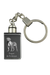 Dogue de Bordeaux, French Mastiff, Bordeauxdog - Crystal key ring with dog photo, illuminated key ring, unique gift by Art-Dog brand