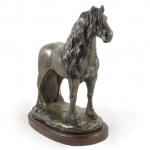 Friesian horse stallion - horse figurine, horse silhouette on wood, prestigious award in the Art-Dog brand competition