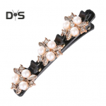 Juuksen&otilde;el punutud juuksed Kahekihiline juukseklamber lillekujuline pauk Juuksen&otilde;el Libisemiskindlad hambad S&auml;delev l&auml;ikiv juukseaksessuaar A