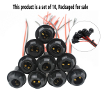 10 tk T10 auto pistikupesa pistiku pikendus LED kiilvalgusti alus 10pcs must