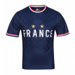 Euro 2024 Prantsusmaa jalgpalli Jersey T-s&auml;rk Graafiline Retro Vintage 3D Print meeste Naiste Unisex l&uuml;hikeste varrukatega &uuml;mara kaelusega S