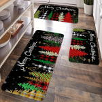 1 tk V&auml;simusvastane k&ouml;&ouml;givaip Merry Christmas Veekindel, libisemiskindel paks polsterdatud k&ouml;&ouml;gimatt Tugev ja mugav k&ouml;&ouml;gimatt 40*60cm