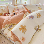 Neljaosaline komplekt, pestud puuvillane voodilina, tekikott, &uuml;hiselamu kolmeosaline komplekt 1.2m bed