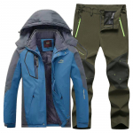 Meeste talvine lumem&auml;gironimiskomplekt &otilde;ues, soe veekindel jope + soojad p&uuml;ksid, 2-osaline komplekt S