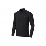 Li Ning Cba seeria &uuml;hev&auml;rviline poollukuga p&uuml;stkraega kiiresti kuivav jahe kootud pullover dressipluus meestele must AAEU005-1 XL