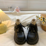 Paksutallalised V&auml;ikesed Nahkkingad Vabaaja K&otilde;rgust Suurendavad &Uuml;ksikud Kingad 40 matt must v&auml;rv