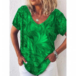 Abstract Maalimine T-s&auml;rk muster Graffiti Print V-kaelusega Basic Top Naiste s&auml;rk Lahti moodsad naiste T-s&auml;rgid 4XL