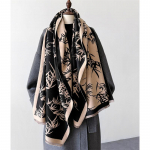 Luksuslik kaubam&auml;rk Cashmere Naiste lilleline sall Talvine soe sall ja m&auml;his Bandana Pashmina Naine Foulard Square Paks tekk Pont&scaron;o