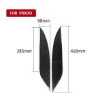 Toyota Land Cruiser Prado FJ150 FJ 150 2014-2017 jaoks s&uuml;sinikkiust kleebis Esitulede lambiriba kate Trimmis tarvikud must