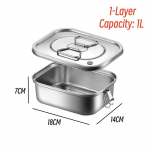 304 roostevabast terasest l&otilde;una bento karp lastele t&auml;iskasvanutele kaasaskantav kahekihiline suletav piknikukarp isolatsioon toidu s&auml;ilitus l&otilde;unakarp