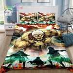 Anime Attack on Titan 3D Prindiga Voodipesukomplekt &Uuml;heinimese Twin T&auml;iskasvanu Queen King Suurusega Voodikomplekt T&auml;iskasvanu Laste Magamistoa Voodipesu Kingitus EU Single 135x200cm