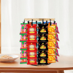 Chip Rack Display Stand ,Crisps Candy Holder ,Wood based Metal Potato Snack Organizer for pruun