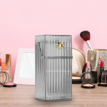 Storage Box with Slots for Drying Makeup Tools on Bathroom Counter roheline