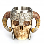 Roostevabast terasest pealuu kruus Viking joogitass Skeleton vaik &otilde;lu Stein Tankard kohvikruus teetass Halloweeni baari joogin&otilde;u kingitus 500ml