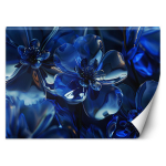 Tapeet Sinine 3D klaasist lilled 100x70 sinine