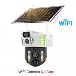 4K 8MP WiFi/4G p&auml;ikesekaamera kahe objektiiviga v&auml;hese energiatarbega akuga CCTV kaamerad PIR liikumistuvastuse automaatse j&auml;lgimise V380 j&auml;lgimismonitor WIFI Camera