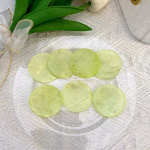 100 TK DIY Valgustusseadme Tuulekella Tarvikud Pooll&auml;bipaistev Pehme Kest &Uuml;mmargune Topeltauguga Peegel Toormaterjalid 50mm 100pcs heleroheline v&auml;rv