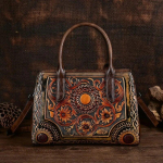 Retro peen reljeefne naiste nahast kott Mitmek&uuml;lgsed suure mahuga &otilde;lakotid