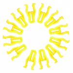 20 tk auto kollane plastikneet 8 mm auguga kapoti tugivarda tugiklambri kinnitus kollane