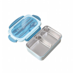 MeyJig Mikrolaineahjus soojendatav l&otilde;unakarp Roostevaba teras Lekkekindel Bento karp Toidun&otilde;u S&ouml;&ouml;giriistadega sinine