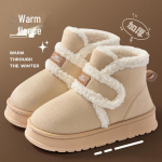 Naiste 2024. aasta talvised keskmise s&auml;&auml;rega lumesaapad: Soe, Paks Samet, Libisemiskindel, K&uuml;lmakindel, V&auml;litingimustes Puuvillast Jalatsid Size 40-41 khaki