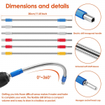 6 tk painduv puuritera pikendus metallist pehme v&otilde;lli pikendusotsaku hoidja pehme v&otilde;lli kruvikeeraja kuuskantvarre pikendushoidja