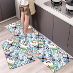 1 tk v&auml;simusvastaseid k&ouml;&ouml;givaipu, boheemlasliku mustriga veekindlat libisemiskindlat paksu polsterdusega k&ouml;&ouml;gimatti, vastupidavat mugavat seisumatti k&ouml;&ouml;gile 40*60cm+40*120cm（2Pcs）