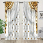 2 tk 3D kolmem&otilde;&otilde;tmelise lillemustriga kardinad elutuppa &ouml;&ouml;sidega &uuml;laosaga aknakatete komplekt t&ouml;&ouml;tuppa ja kodukaunistuseks W110H240(CM)x2PCS&Hook