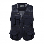 Meeste kaubavest V-kaelusega varrukateta t&otilde;mblukuga plekiga vest mantel &Uuml;hev&auml;rviline v&otilde;rk &otilde;mblusega mitu taskut kalap&uuml;&uuml;gi matka vest L tumesinine v&auml;rv